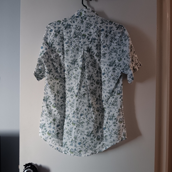 Pretty! TILLEY X LIBERTY ART FABRICS Blue + White Floral Cotton Shirt S - Picture 3 of 4